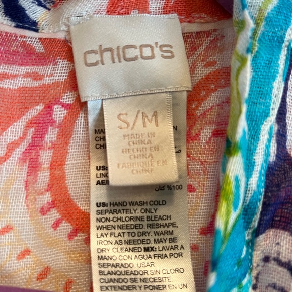 Chico’s Multicolor linen swimsuit cover-up - Picture 2 of 2